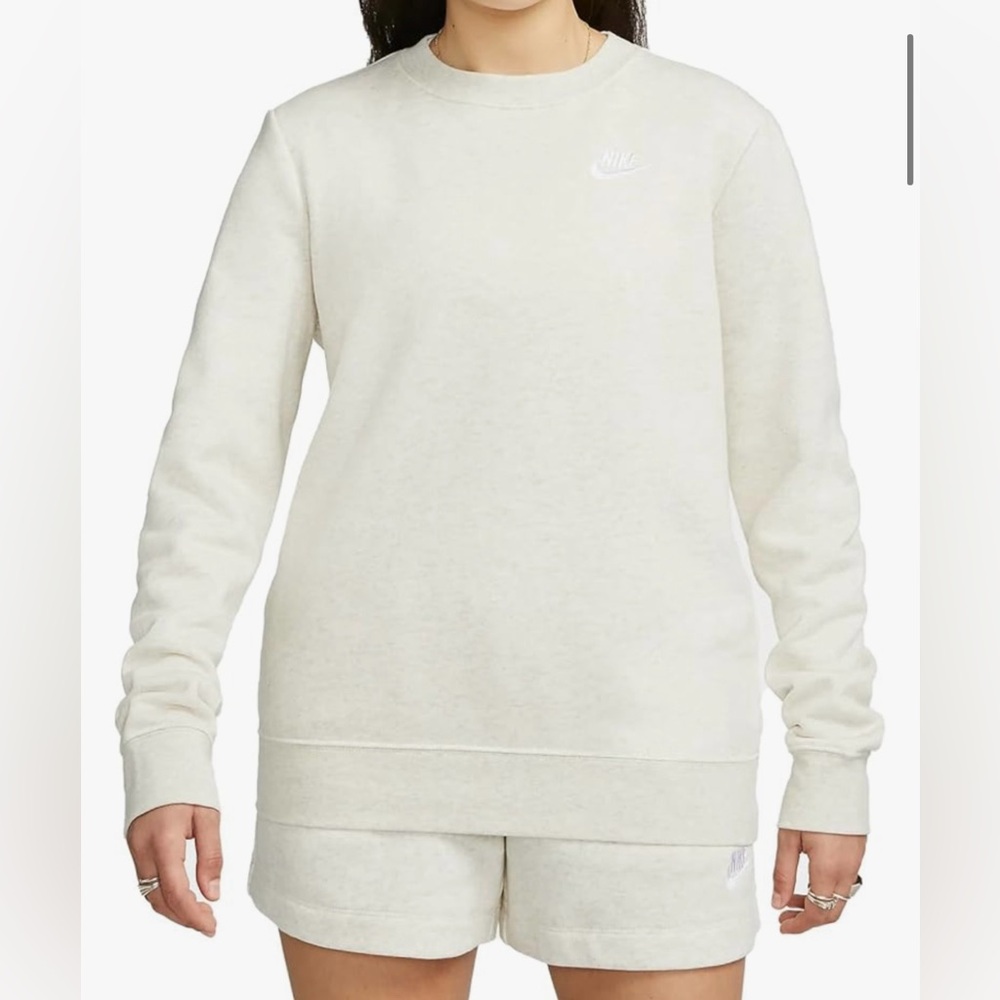 Women’s Nike Sweatshirt - Oatmeal Heather, Size L